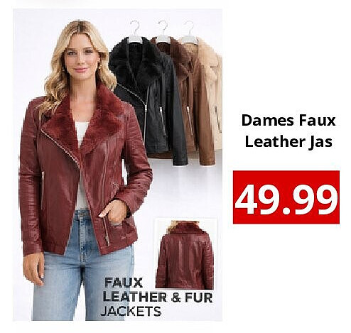 Dames Faux Leather Jas