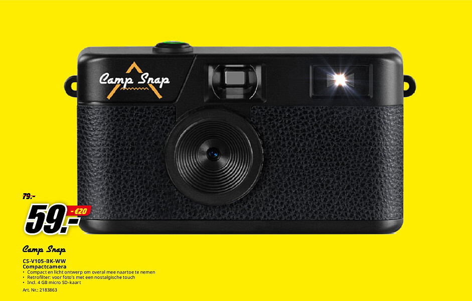 CS-V105-BK-WW Compactcamera