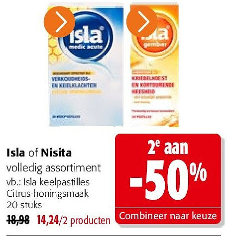 Isla keelpastilles Citrus-honingsmaak 20 stuks