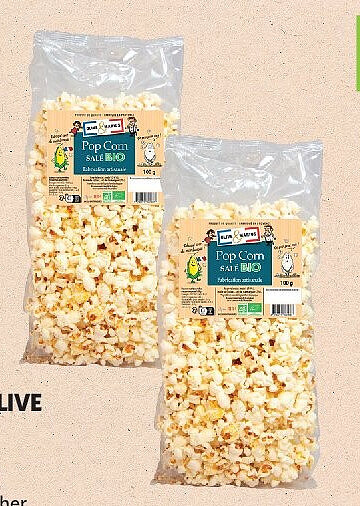 Pop corn salé bio