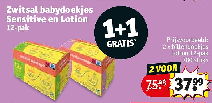 2 x billendoekjes lotion 12-pak 780 stuks