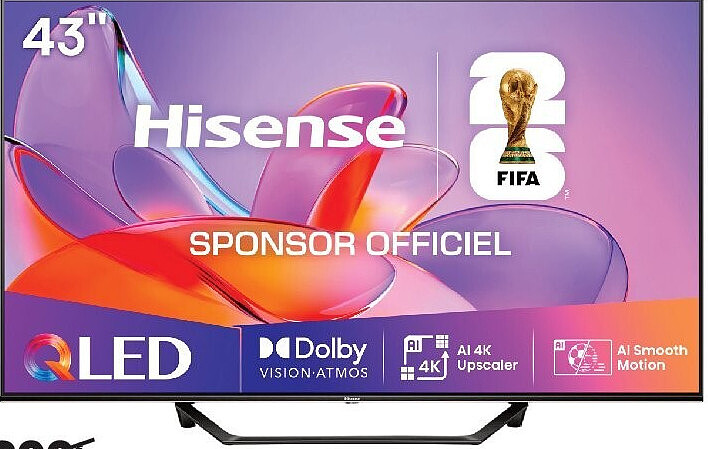 TV QLED 43" / 108CM HISENSE 43A7S