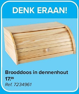 Brooddoos in dennenhout
