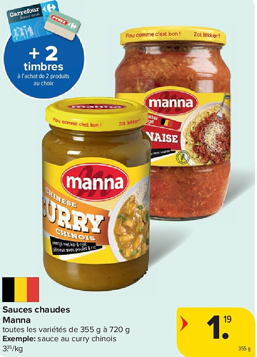 Sauces chaudes Manna 355 g