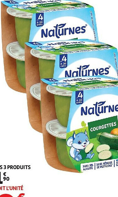 Bols de courgettes Naturnes