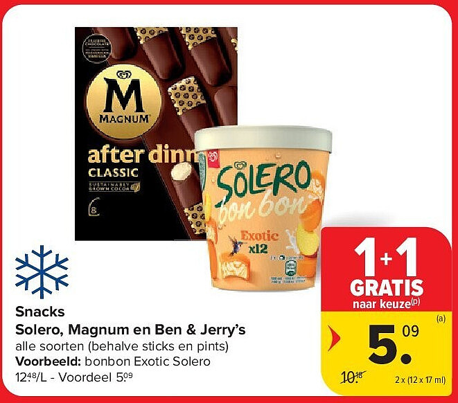 Snacks Solero, Magnum en Ben & Jerry’s