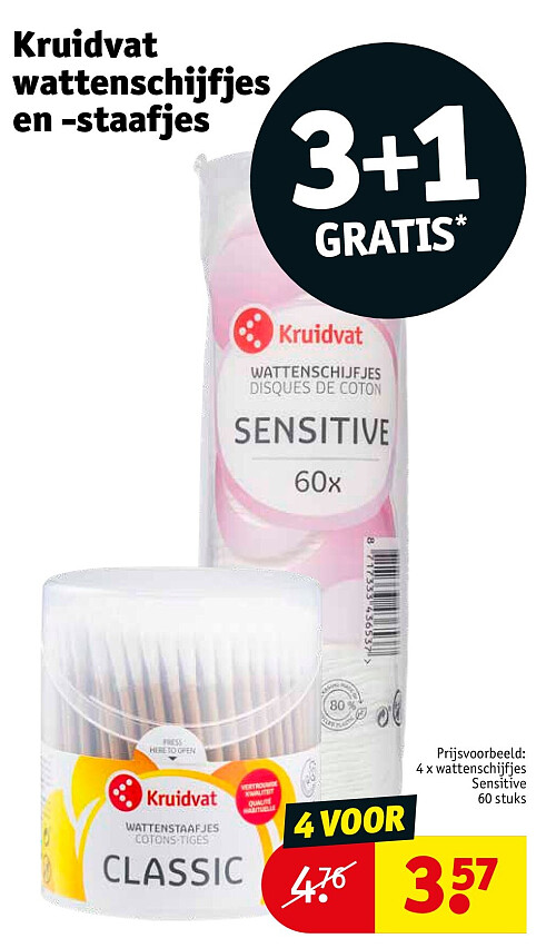 Kruidvat wattenschijfjes en -staafjes