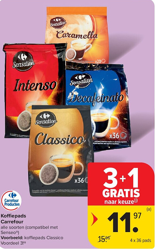 Koffiepads Carrefour
