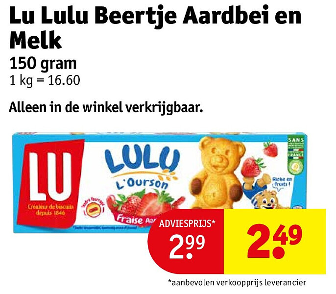 Lu Lulu Beertje Aardbei en Melk