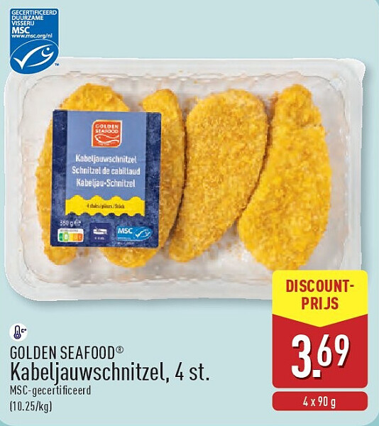 Kabeljauwschnitzel, 4st.