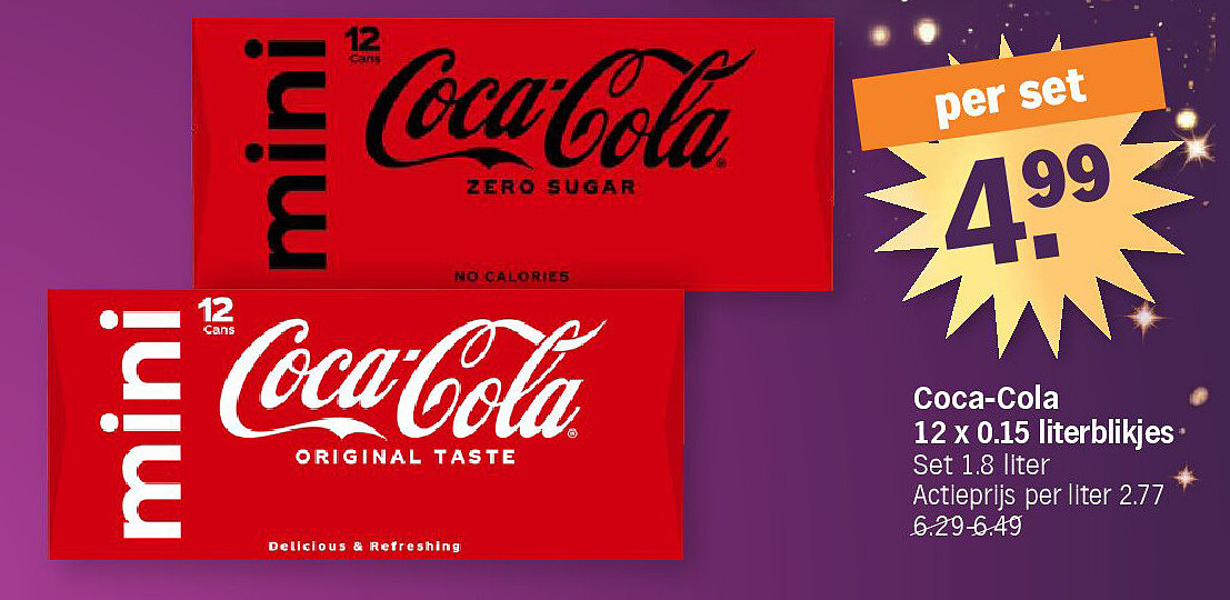 Coca-Cola 12 x 0.15 literblikjes