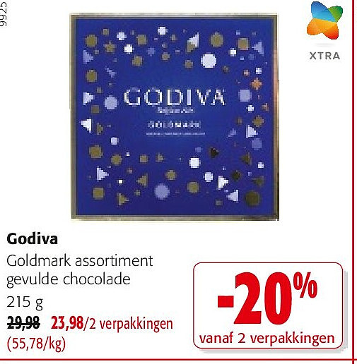 Godiva Goldmark assortiment gevulde chocolade 215 g