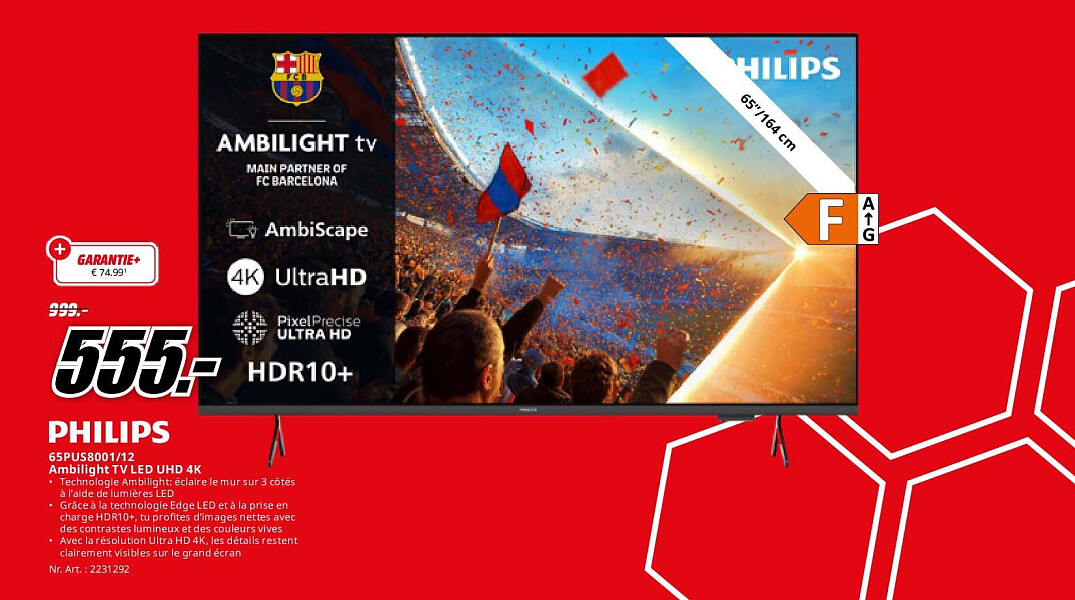 Philips 65PUS8001/12 Ambilight TV LED UHD 4K