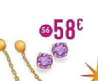 Boucles d'oreilles violettes en pierre