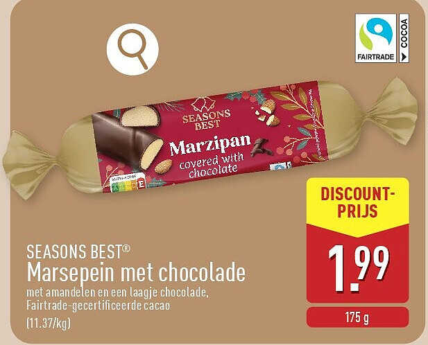 Marsepein met chocolade
