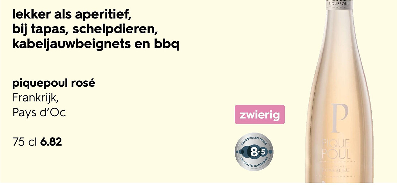lekker als aperitief, bij tapas, schelpdieren, kabeljauwbeignets en bbq