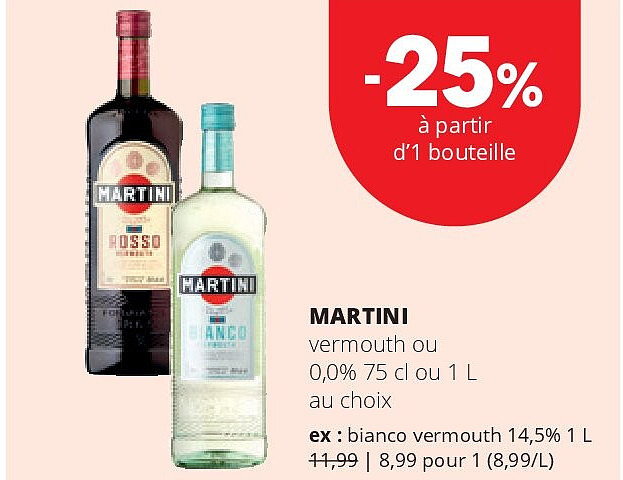 MARTINI bianco vermouth 14,5% 1 L