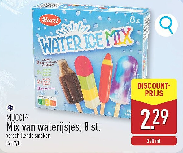 Mix van waterijsjes, 8st.