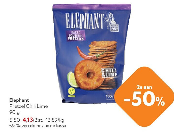 Elephant Pretzel Chili Lime 90 g