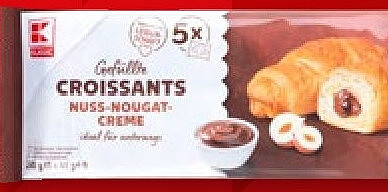 Gefüllte Croissants mit Nuss-Nougat-Creme