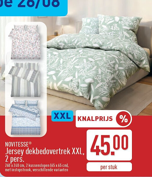 Jersey dekbedovertrek XXL, 2pers.