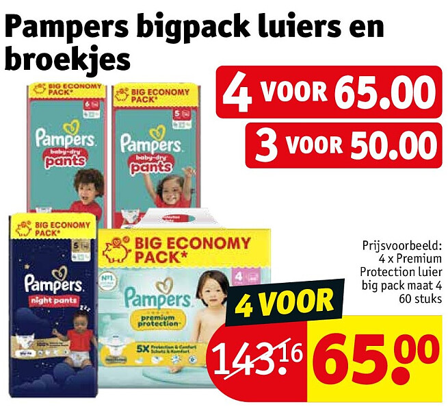 Pampers bigpack luiers en broekjes