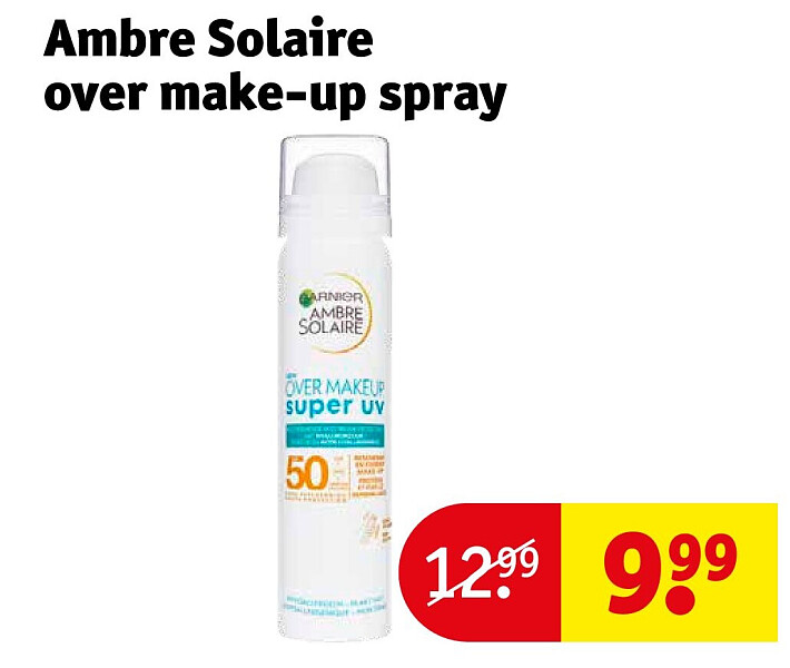 Ambre Solaire over make-up spray