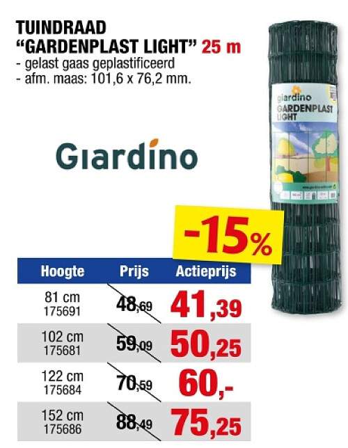 TUINDRAAD "GARDENPLAST LIGHT" 25 m