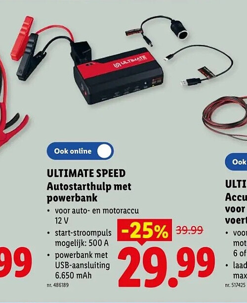 Autostarthulp met powerbank