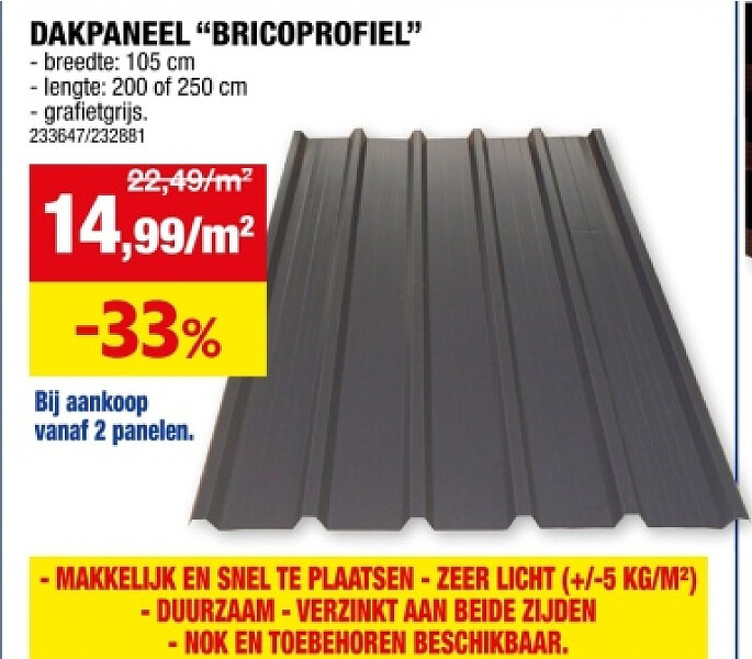 DAKPANEEL "BRICOPROFIEL"
