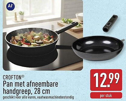 Pan met afneembare handgreep, 28cm