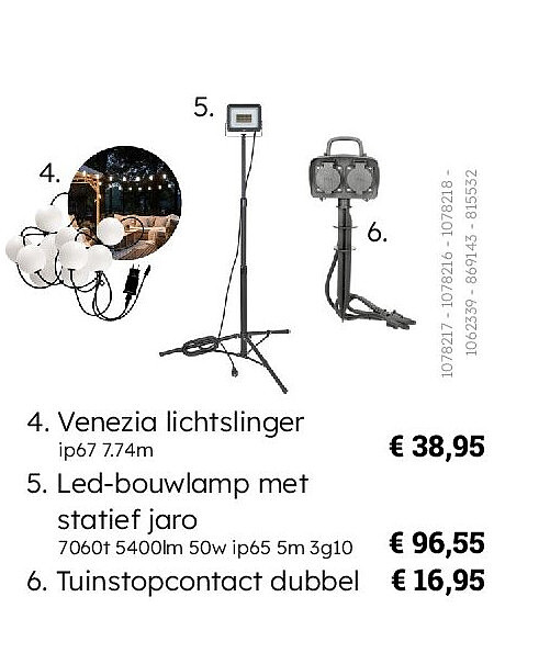 5. Led-bouwlamp met statief jaro 7060t 5400lm 50w ip65 5m 3g10