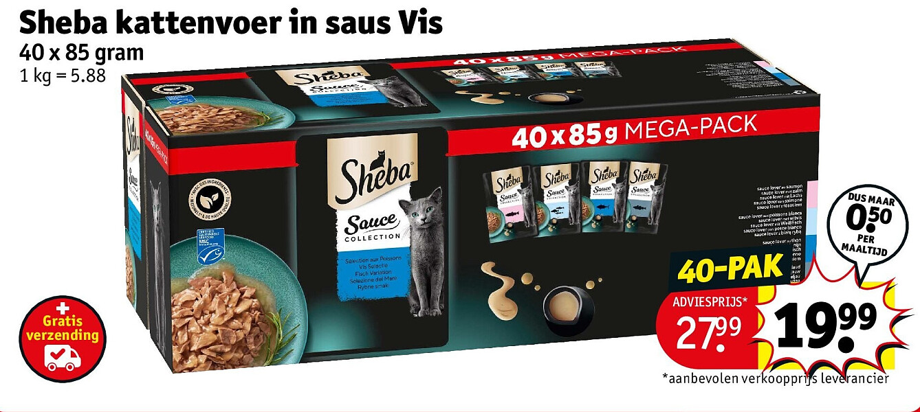 Sheba kattenvoer in saus Vis
