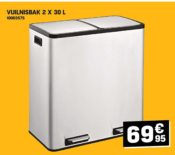 VUILNISBAK 2 X 30 L