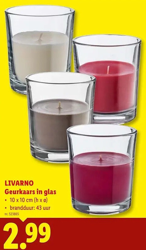 LIVARNO Geurkaars in glas