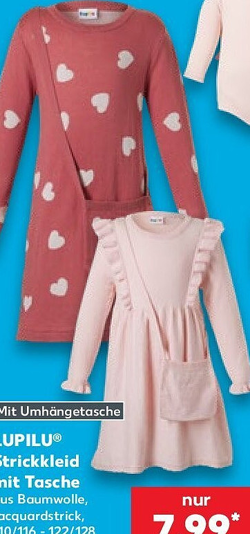 LUPILU Strickkleid mit Tasche
