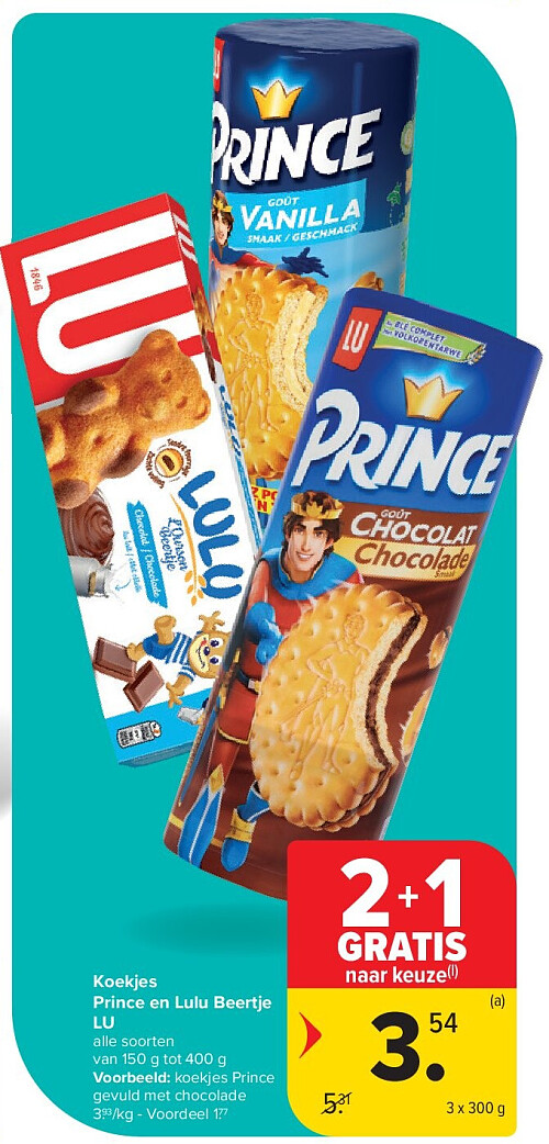 Koekjes Prince en Lulu Beertje LU