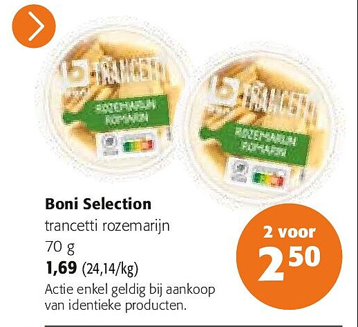 Boni Selection trancetti rozemarijn 70 g