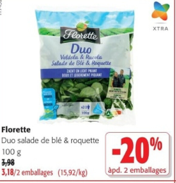 Florette Duo salade de blé & roquette 100 g