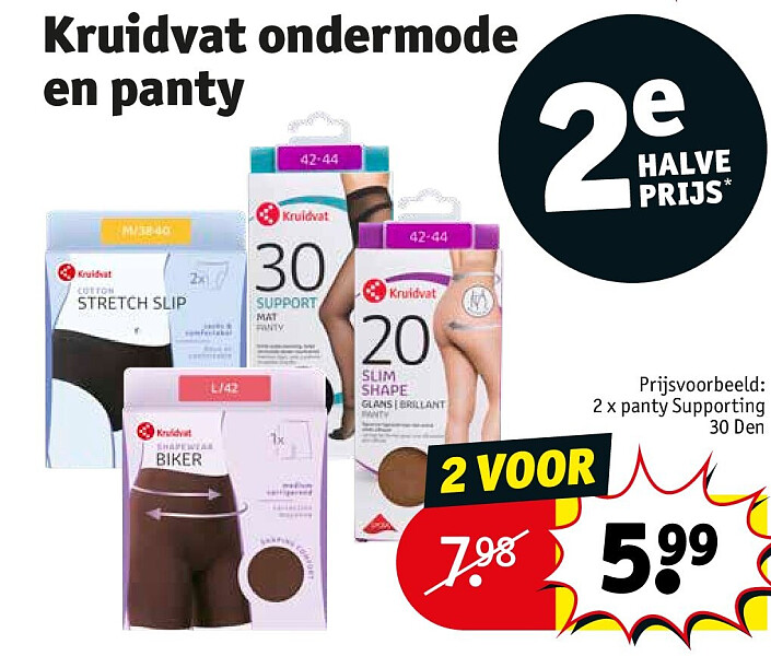 Kruidvat ondermode en panty