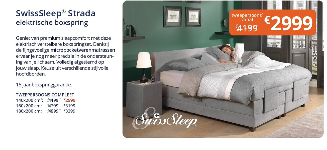 SwissSleep ® Strada elektrische boxspring