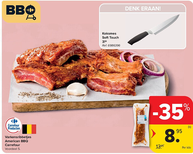 Varkensribbetjes American BBQ Carrefour
