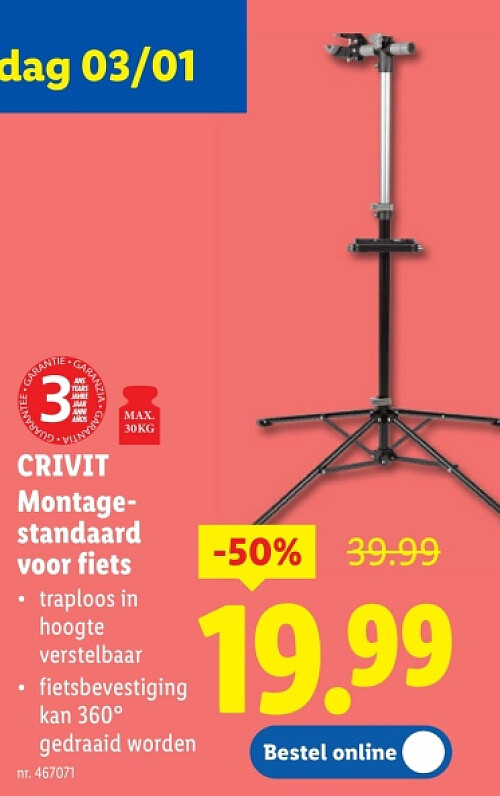 Montagestandaard voor fiets