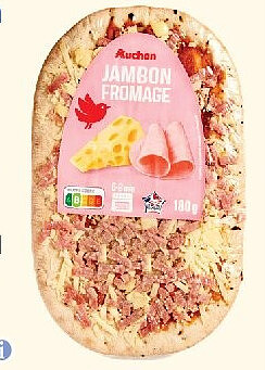 Mini pizza jambon fromage Auchan