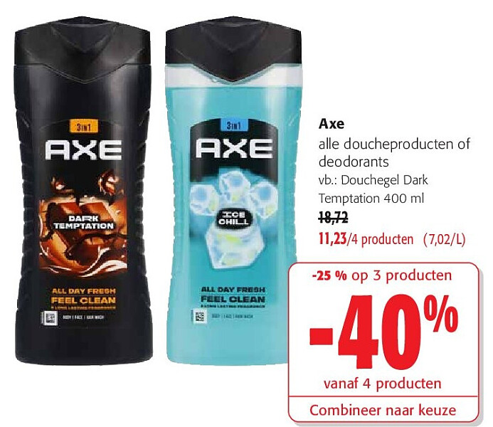 Axe alle doucheproducten