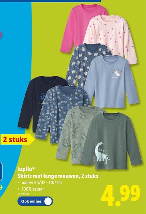 Shirts met lange mouwen, 2 stuks