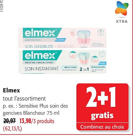 Elmex Sensitive Plus soin des gencives Blancheur 75 ml