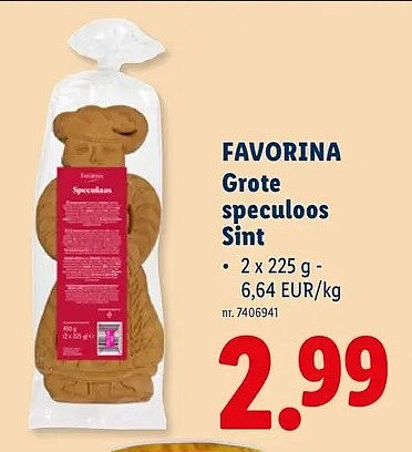 FAVORINA Grote speculoos Sint