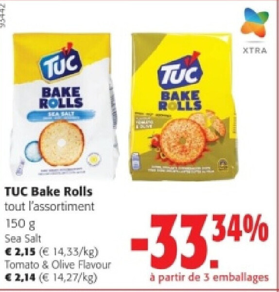 TUC Bake Rolls Sea Salt