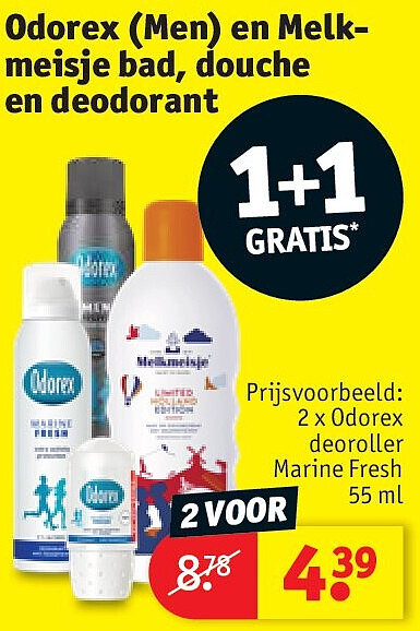 Odorex (Men) en Melkmeisje bad, douche en deodorant